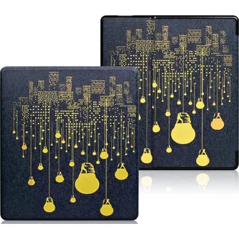 Pouzdro na čtečku elektronické knihy Armori Trimer T160, pouzdro pro Amazon Kindle Oasis 2/3 - magnetické zavírání, AutoSleep, motiv Lights + BONUSY