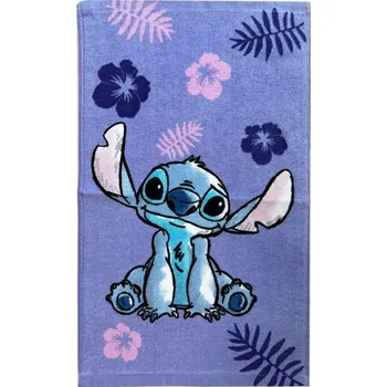 Dětský ručník 30 x 50 cm fialový Lilo a Stitch