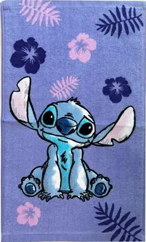 Dětský ručník 30 x 50 cm fialový Lilo a Stitch