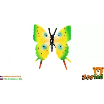 Figurka Plastový motýl otakárek zeleno‑žlutý 5,5 cm