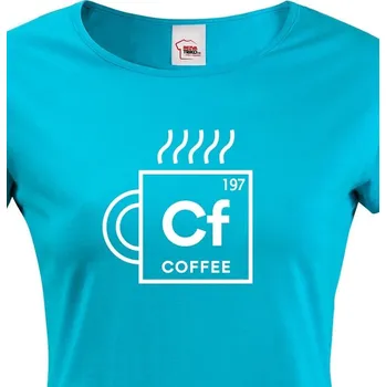 Dámské tričko Dámské tričko Coffee, Barva Modrá, Velikost S, Canvas Dámské tričko s krátkým rukávem Bezvatriko.cz 1