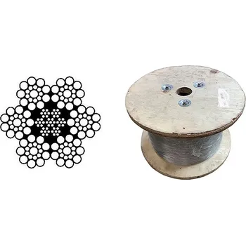 Lany MTR Lano ocelové SEAL DIN 3058 holé, velká cívka Varianta: Lano ocelové SEAL DIN 3058 (6×19S-IWRC) holé, velká cívka 16mm holé