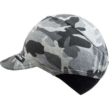 Kšiltovka šedá bavlněná kšiltovka s maskáčovým vzorem