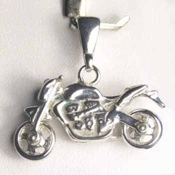 Přívěsek Stříbrný přívěsek motorka terénní