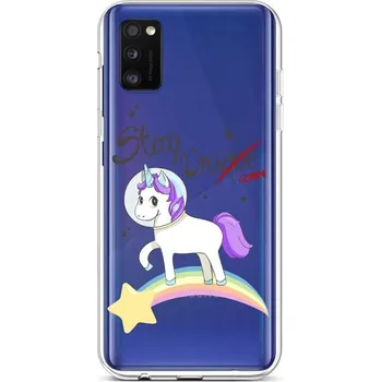 Pouzdro na mobilní telefon Kryt Samsung A41 silikon Stay Unicorn (obal neboli pouzdro na Samsung A41)
