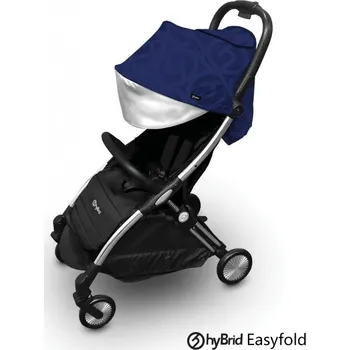 Kočárek Kočárek Hybrid Ezyfold Chrome Silver/ Navy
