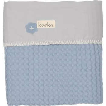 Dětská deka Koeka Deka Antwerp 75x100, waffle/flanel, soft blue/silver grey