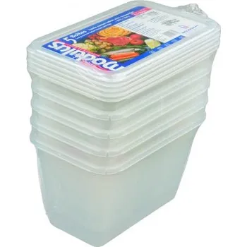 Dóza na potraviny Gastronádoba PP GN1/4-150 mm s víčkem, sada 5ks