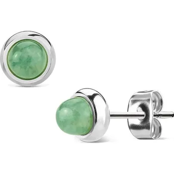 Náušnice Ocelové náušnice s Jadeity