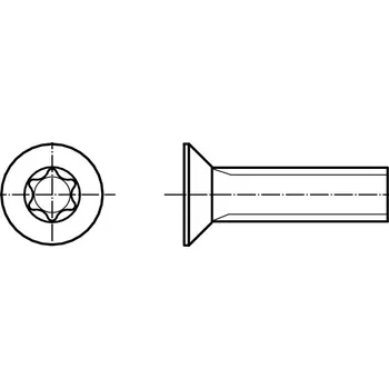 Šroub PROFISTYL DIN 7991 INBUS (IMBUS) šroub zapuštěná hlava TORX 8.8 pozink Varianta: DIN 7991 inbus šroub zápustná hlava TORX 8.8 ZnB M4x10