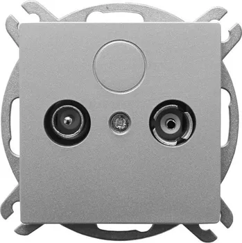 Stavebniny Timex Zásuvka TV+R koncová OPUS premium silver