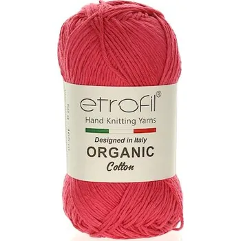 Příze Organic Cotton tmavě růžová EB020