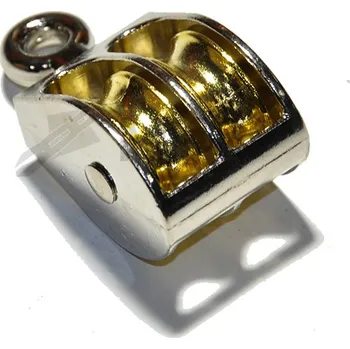 Tesařské kování MTR Kladka dvojitá s kovovou cívkou Varianta: Kladka dvojitá s kovovou cívkou 5/20mm Ni Ms