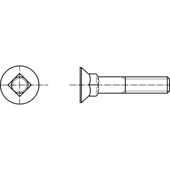 Šroub PROFISTYL DIN 608 pluhový šroub zápuštěná hlava 8.8 černý Varianta: DIN 608 šroub pluhový zápustná hlava 8.8 M10x40