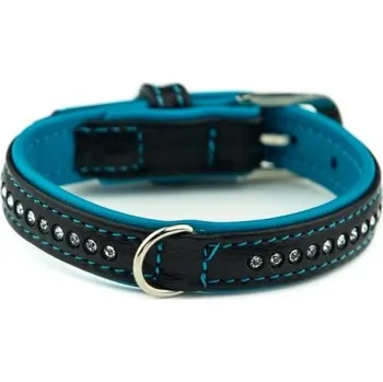 Obojek pro psa Nobby Nobby Pacific Deluxe obojek se Swarovski krystaly tyrkysová XS-S