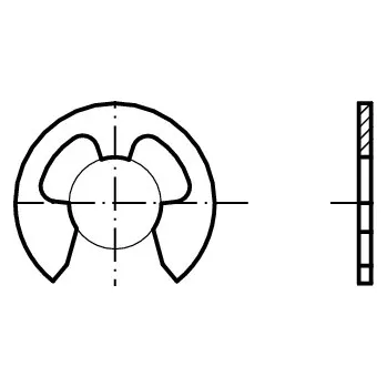 podložka PROFISTYL DIN 6799 Kroužek pojistný třmenový nerez A4 Varianta: DIN 6799 pojistný třmenový kroužek pro hřídele nerez A4 4 mm