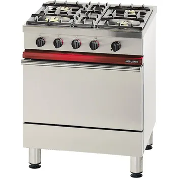 Sporák Société Industrielle de Lacanche SPORÁK PLYNOVÝ CG 741 - 4 HOŘÁKY, PLYNOVÁ TROUBA PRO GN 1/1