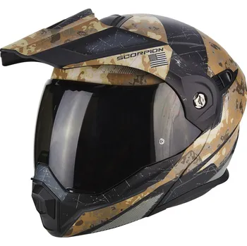 Helma na motorku Scorpion Exo Adx-1 Battleflage Sand Grey