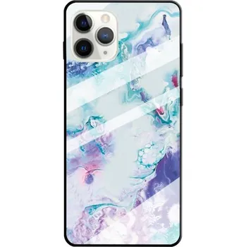 Pouzdro na mobilní telefon Kryt se skleněnou zadní stranou pro iPhone 11 Pro - barevný mramor