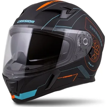 Helma na motorku Přilba Integral 3.0 Turbohead, CASSIDA - ČR (černá matná/oranžov