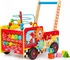Dětské chodítko Eco Toys Dřevěné chodítko hasičský sbor