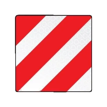 Tabule reflexní červeno bílá pro nadměrný náklad (500x500 mm), reflexní třída 2, plastová (Španělsko)