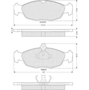 Brzdový systém Sada brzdových destiček STARLINE