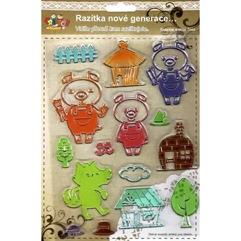 Dětské razítko Gelová razítka L - TŘI PRASÁTKA