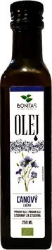 Rostlinný olej Bonitas Lněný olej panenský Bio 250 ml