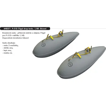 Plastikový model Eduard 1/48 P-51D 75gal drop tanks (EDUARD)