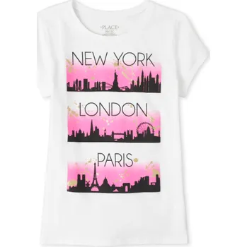 Dívčí tričko CHILDREN´S PLACE DÍVČÍ TRIČKO "CITY" Barva: bílá, Velikost: XL (158/164)