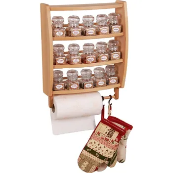 Drátěná police Polička na kořenky 707 - polička s patnácti skleněnými kořenkami