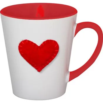 Hrnek kónický barevný s potiskem Hrnek se srdcem