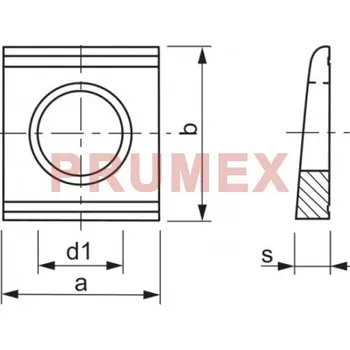 Matice Podložka klínová pro U profily DIN 434 M12 / 13,5 pozink