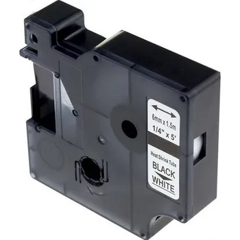 Pásek do tiskárny Kompatibilní páska s Dymo 18051, S0718260 6mm x 1, 5m černý tisk / bílý podklad