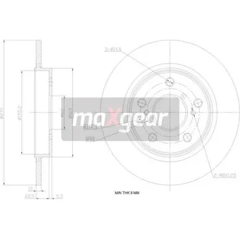 Brzdový kotouč Maxgear 19-1869