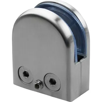 Nábytkové kování Onpira Nerezový držák skla 8,5-9 a 10-12 mm Typ: Rovný, Síla skla: 10 až 12 mm