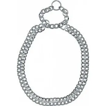 Obojek pro psa Obojek řetěz polostahovací chrom dvouřadý 45 cm