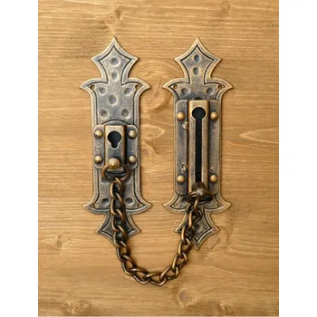 Dveřní kování Kovaný zámek s řetízkem model 1075