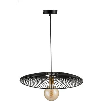 Černé kovové stropní světlo Line large - Ø 50*90 cm