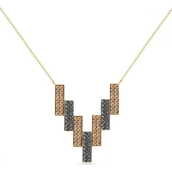 Náhrdelník Náhrdelník šedý se Swarovski Elements Moonlight NGFMP7GSSN Silver Night