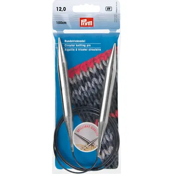 Jehlice Kulatá kovová pletací jehlice vel.12 100cm