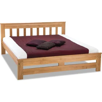 Postel Krajča Manželská postel z masivu Gita 200 x 200 cm Povrchová úprava dřeva: Bez nátěru, Druh dřeva: Borovice