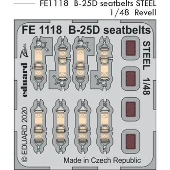 Plastikový model Eduard 1/48 B-25D seatbelts STEEL (REVELL)