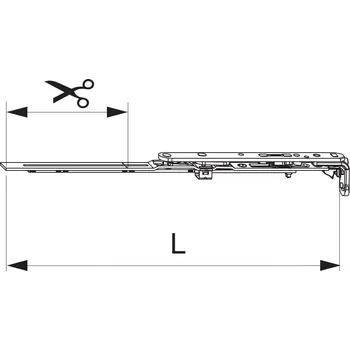 Příslušenství k oknu MACO Nůžky MM montované se spárovým větráním 400 FFB 320-400 - levé