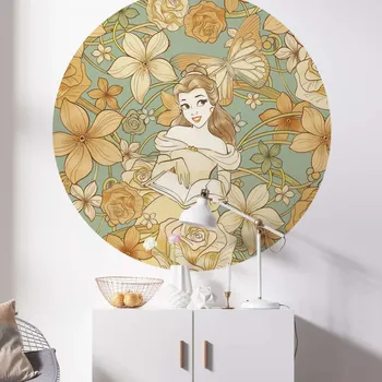 Fototapeta Kulatá samolepicí fototapeta Bella, Kráska a zvíře DD1-002 / dětská kruhová vliesová foto tapeta Belle Spirit of Autumn (ø 125 cm) kulaté fototapety Komar Dots