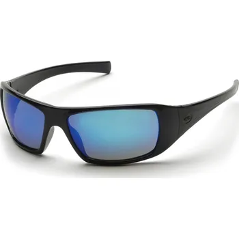 ochranné brýle Pyramex Goliath ESB5665D, ochranné brýle, zrcadlové, černá obruba, jasně modré