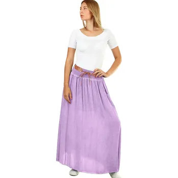 Dámská sukně Glara Romantická dlouhá sukně s páskem 550899