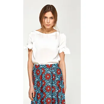 Dámská halenka Dámská halenka B91 - Nife bílá s potiskem 42/XL