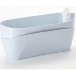 Plastia Samozavlažovací truhlík Doppio 38 cm - šedomodrá